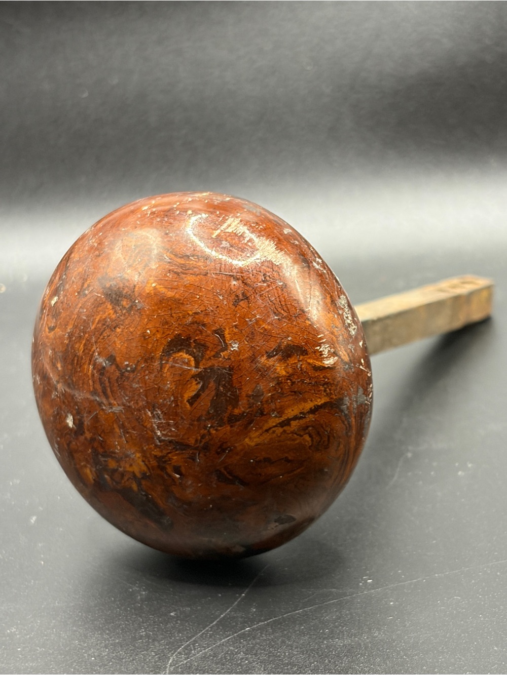 Antique Tiger Swirl Motif Door Knob Architectural Salvage Home Decor